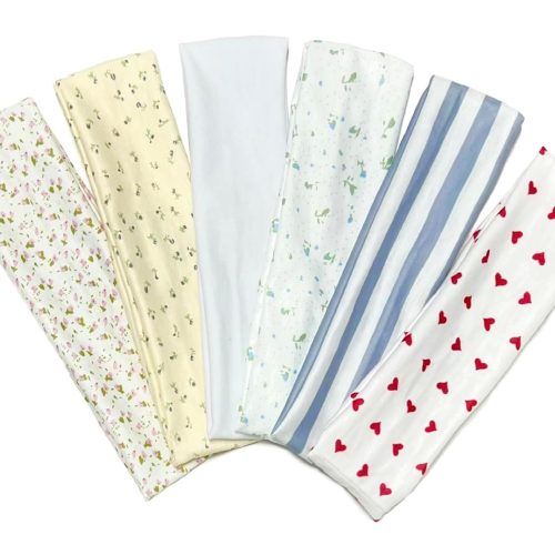 TERSE Fashion Women’s Headbands for Short Hair Non Slip Elastic Floral Hairbands, Soft Fabric 2 Inches Thick Stripe Head Bands for Girls, Valentine’s Day Heart Headbands